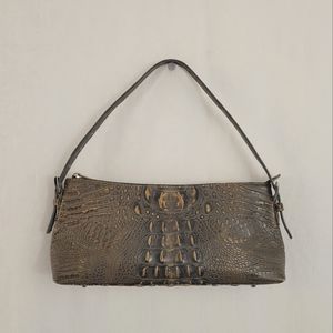 Besso USA Croc Embossed Baguette Bag